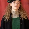 Gudrun Sjödén Stickad basker "Gnistra" i alpackamix/ekoligisk och återvunnen bomull Svart Hot