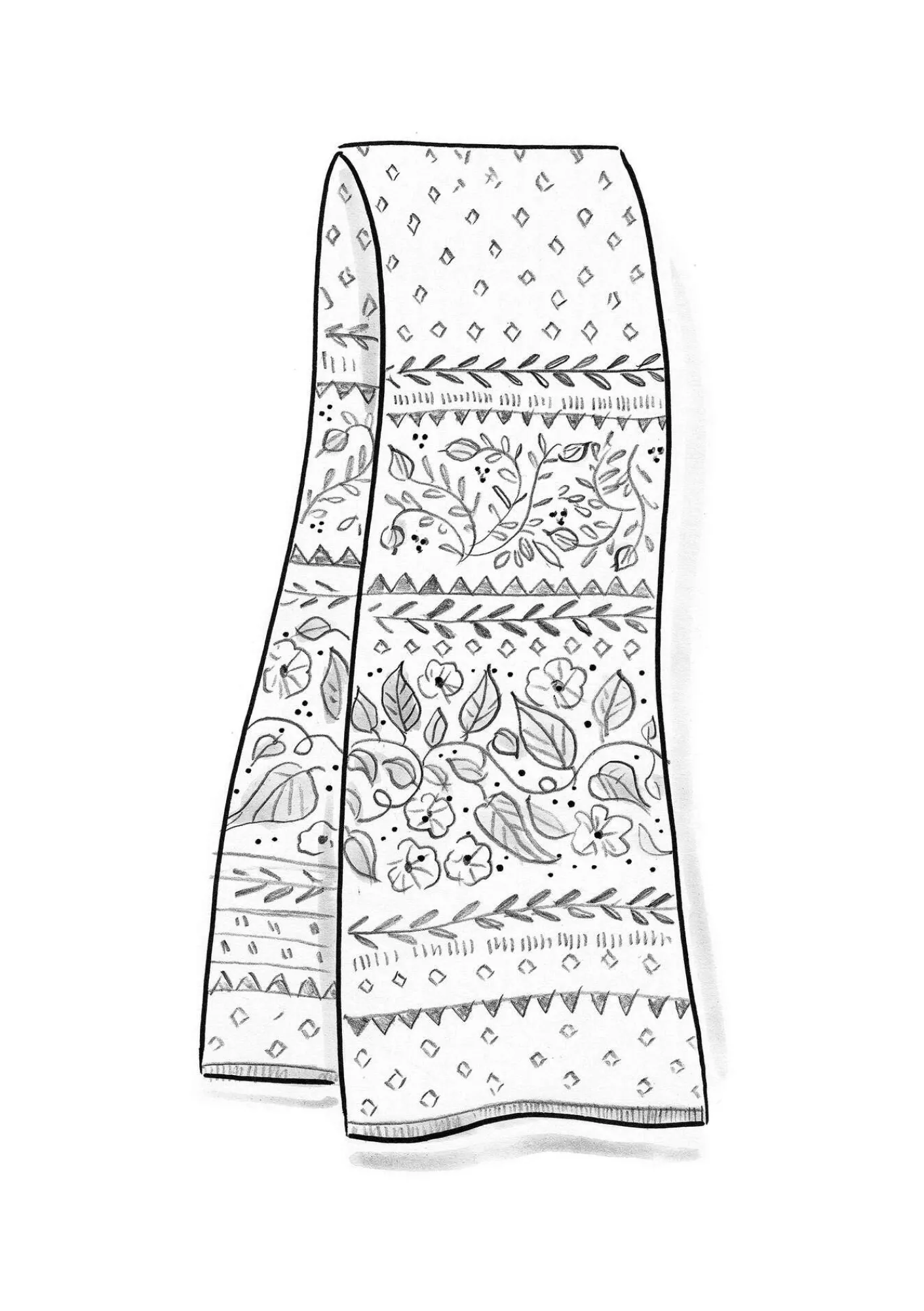 Gudrun Sjödén Stickad halsduk "Borealis" i ekologisk och återvunnen bomull/ull Mildindigo Fashion