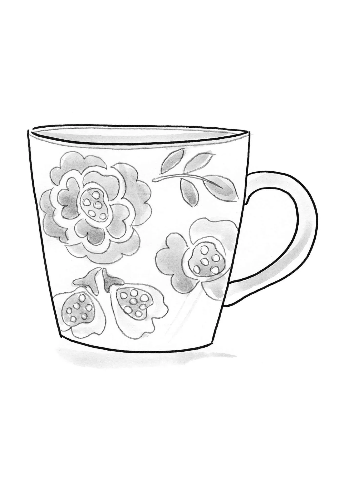 Gudrun Sjödén Temugg "Wild rose" i keramik Henna Clearance