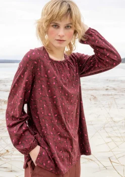 Gudrun Sjödén Top "Aurora" i ekologisk bomull/modal/elastan Mörkaubergine Fashion