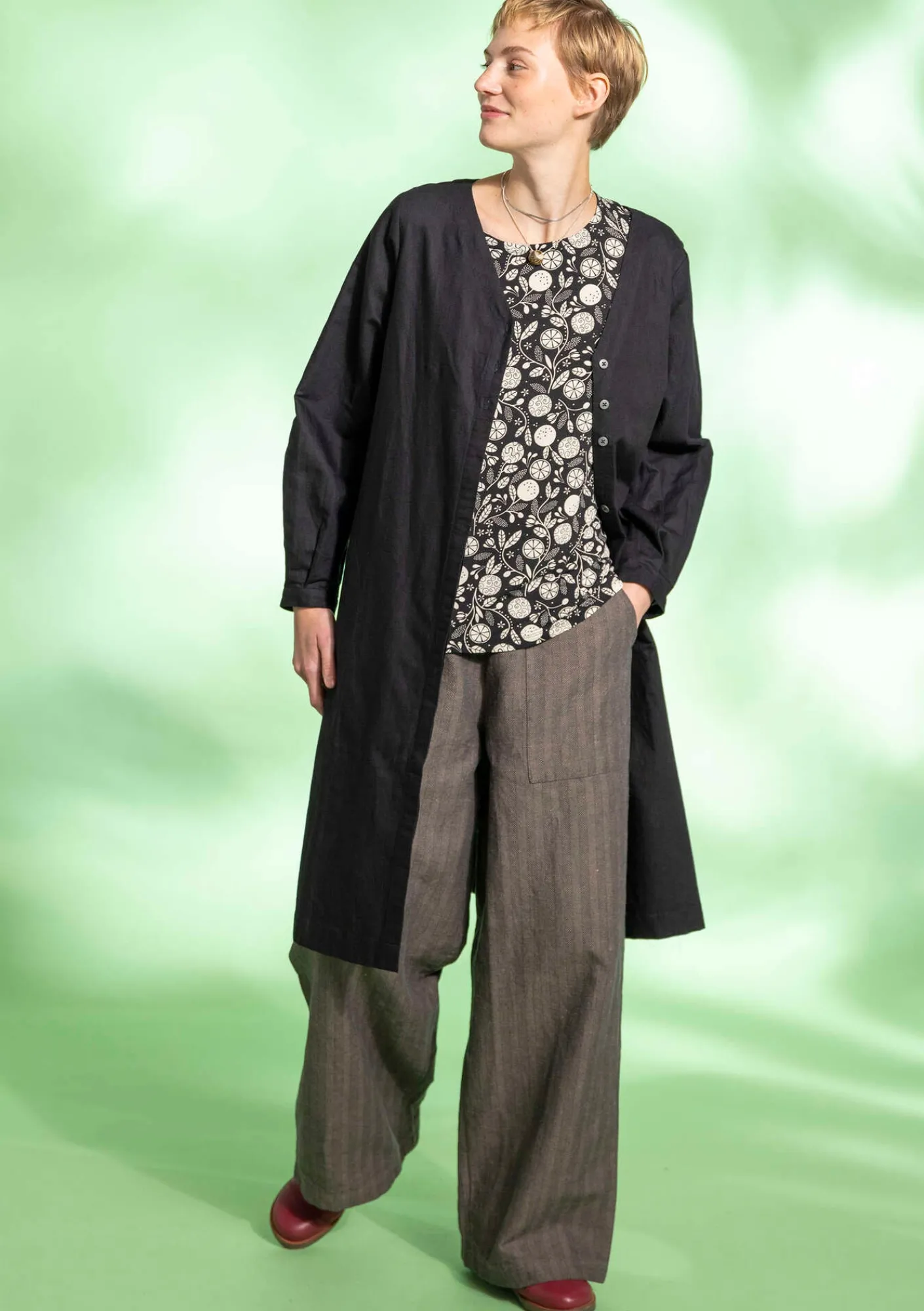 Gudrun Sjödén Top "Pomerans" i modal/elastan Svart Outlet