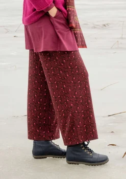 Gudrun Sjödén Trikåbyxa "Aurora" i ekologisk bomull/modal/elastan Mörkaubergine Fashion