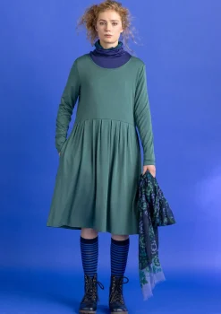 Gudrun Sjödén Trikåklänning "Helga" i lyocell/elastan Opalgrön Online