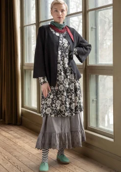 Gudrun Sjödén Trikåklänning "Höstanemone" i ekologisk bomull/modal Svart Clearance