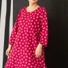 Gudrun Sjödén Trikåklänning "Nicole" i ekologisk bomull/modal Cyklamen Fashion