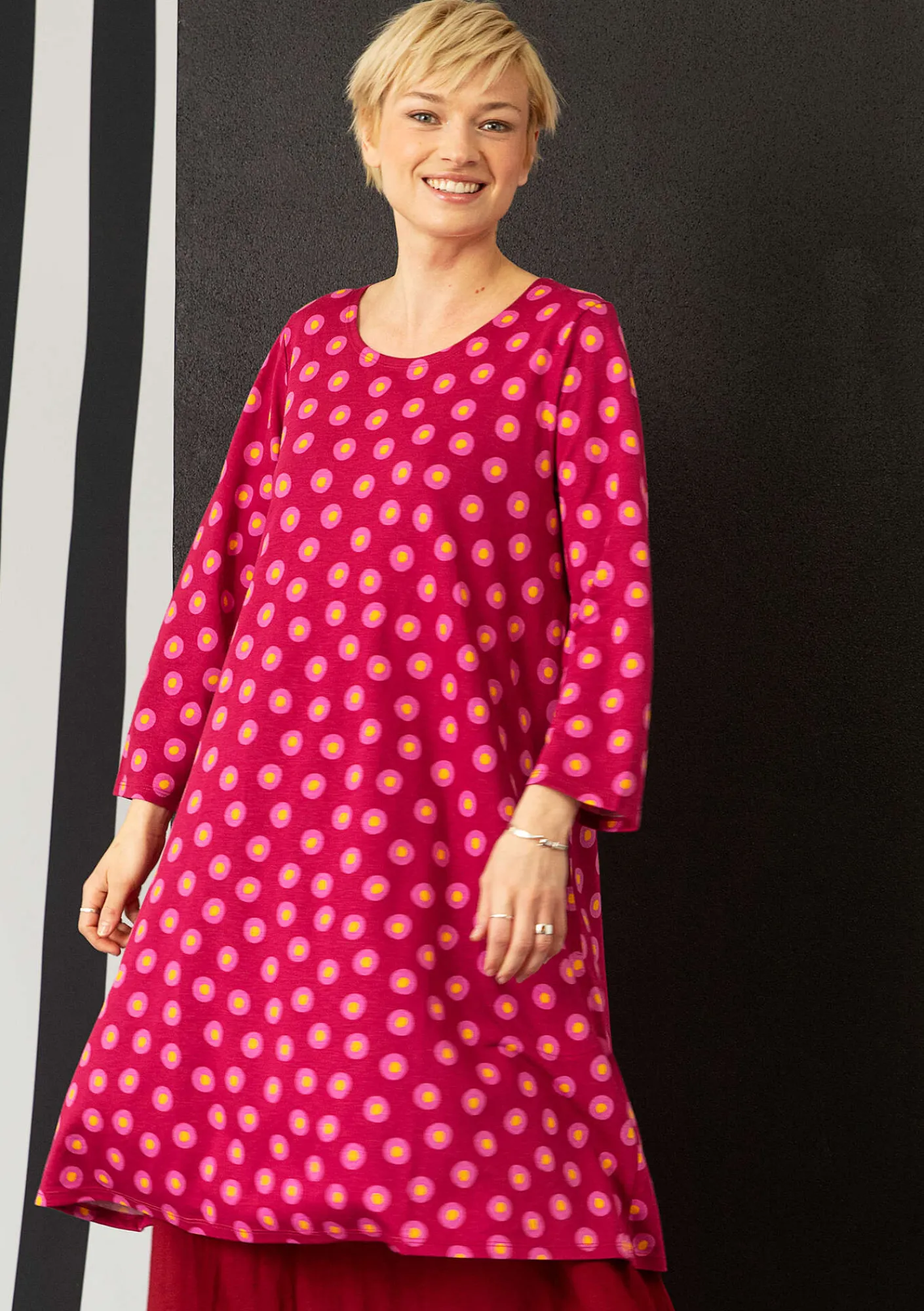 Gudrun Sjödén Trikåklänning "Nicole" i ekologisk bomull/modal Cyklamen Fashion