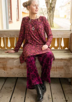 Gudrun Sjödén Trikåklänning "Pelargon" i lyocell/elastan Aubergine Sale