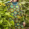 Gudrun Sjödén Trikåklänning "Sunflower" i lyocell/elastan Mossgrön New