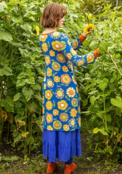 Gudrun Sjödén Trikåklänning "Sunflower" i lyocell/elastan Kornblå Discount