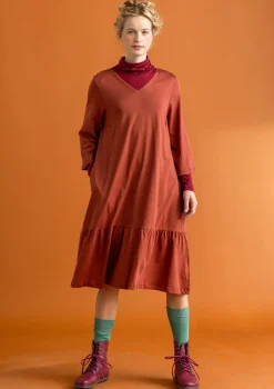 Gudrun Sjödén Trikåklänning "Tyra" i ekologisk bomull/modal Rost Clearance