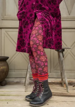 Gudrun Sjödén Trikåleggings "Pelargon" i lyocell/elastan Aubergine Hot