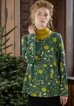 Gudrun Sjödén Trikåtop "Fyrverkeri" i ekologisk bomull/modal Mörkgrön Fashion