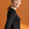 Gudrun Sjödén Trikåtop "Helga" i lyocell/elastan Svart New