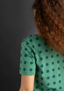 Gudrun Sjödén Trikåtop "Tyra" i ekologisk bomull/modal Malakit/mönstrad Online