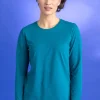 Gudrun Sjödén Trikåtop "Ylva" i ekologisk bomull/elastan Ljuspetrol Fashion