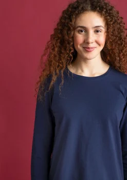 Gudrun Sjödén Trikåtop "Ylva" i ekologisk bomull/elastan Mörkindigo Sale