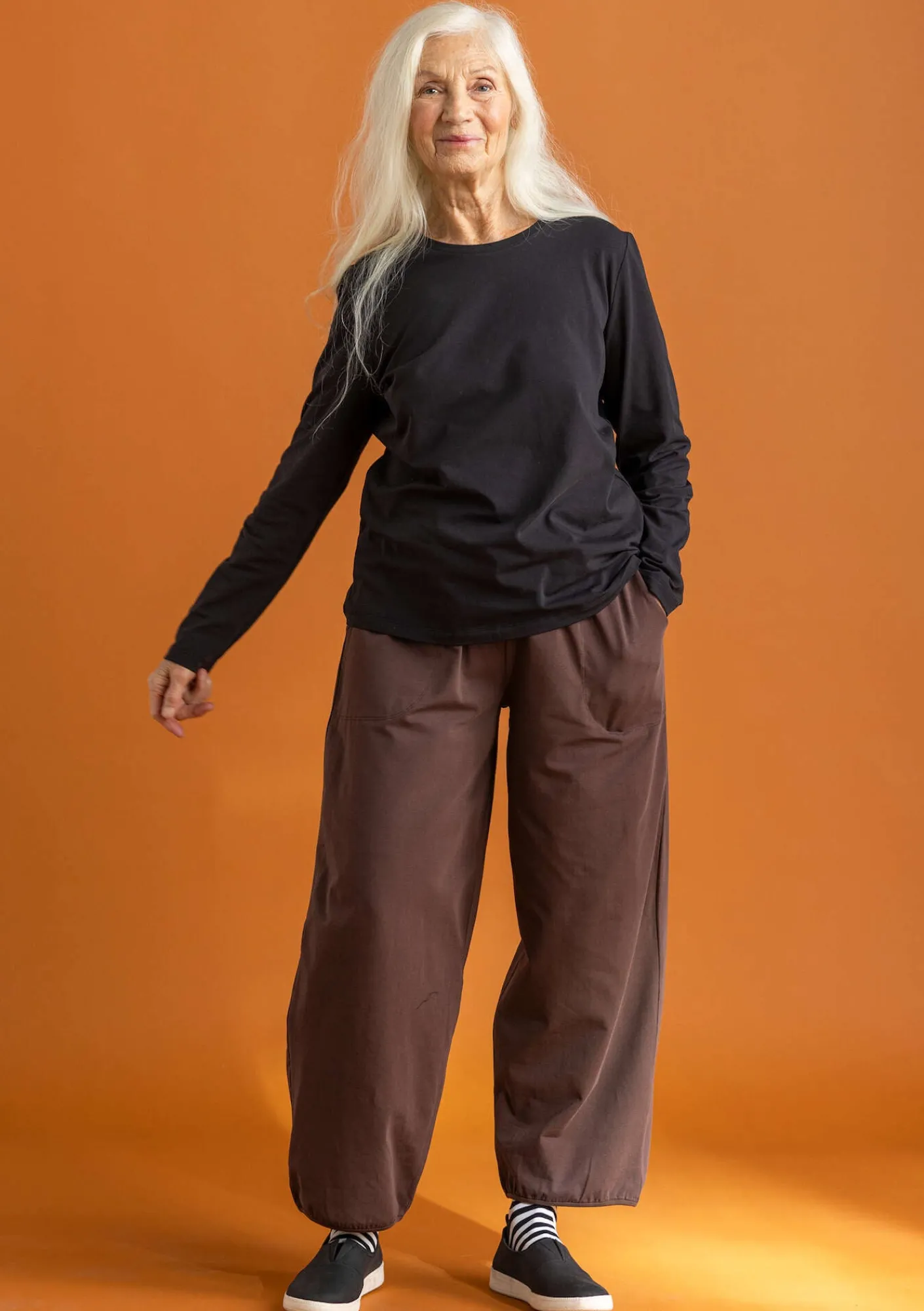 Gudrun Sjödén Trikåtop "Ylva" i ekologisk bomull/elastan Svart Fashion