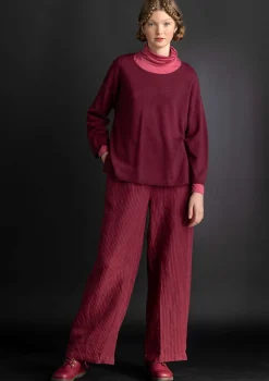 Gudrun Sjödén Tröja i ekologisk ull Vinröd Online