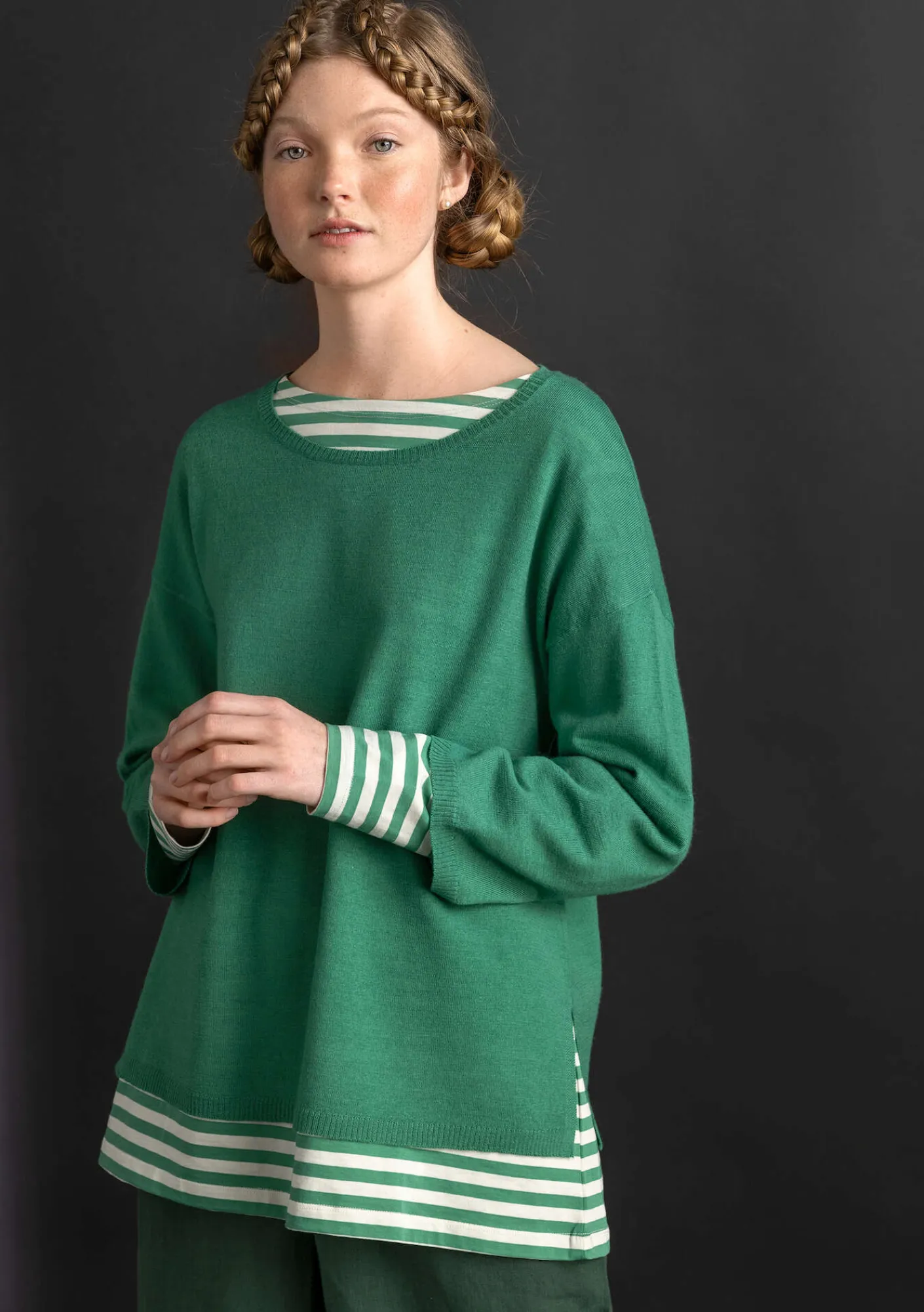 Gudrun Sjödén Tröja i ekologisk ull Malakit Discount