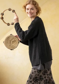 Gudrun Sjödén Tröja "Vega" i lammull Svart Sale