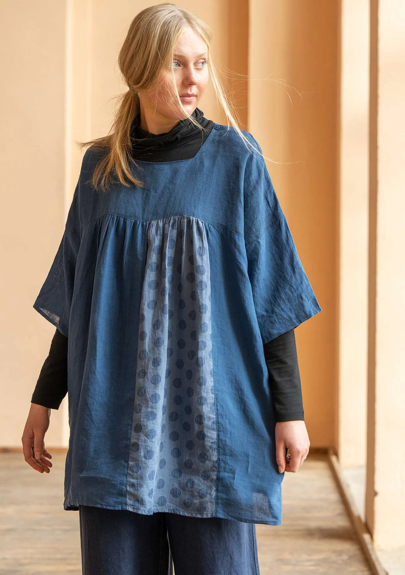 Gudrun Sjödén Tunika "Sonata" i lin Indigo Best