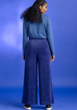 Gudrun Sjödén Velourbyxor i ekologisk bomull/återvunnen polyester Viol New