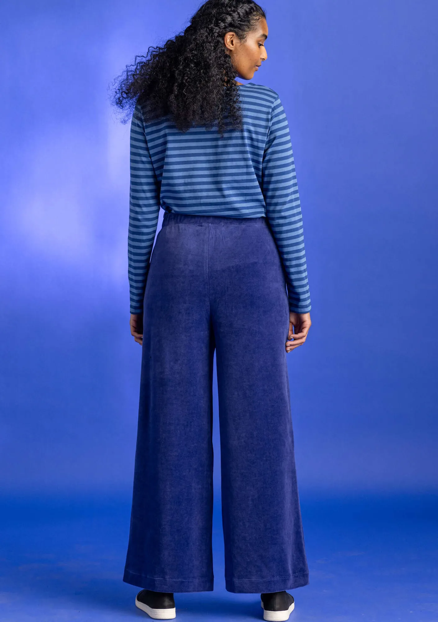 Gudrun Sjödén Velourbyxor i ekologisk bomull/återvunnen polyester Viol New