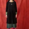 Gudrun Sjödén Velourklänning "Fyrverkeri" i ekologisk bomull/återvunnen polyester Svart Best