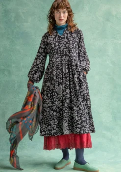 Gudrun Sjödén Velourklänning "Katla" i ekologisk bomull/återvunnen polyester Grafit Best