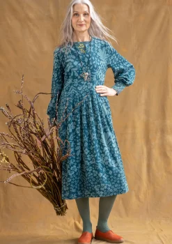 Gudrun Sjödén Velourklänning "Katla" i ekologisk bomull/återvunnen polyester Veronagrön Clearance