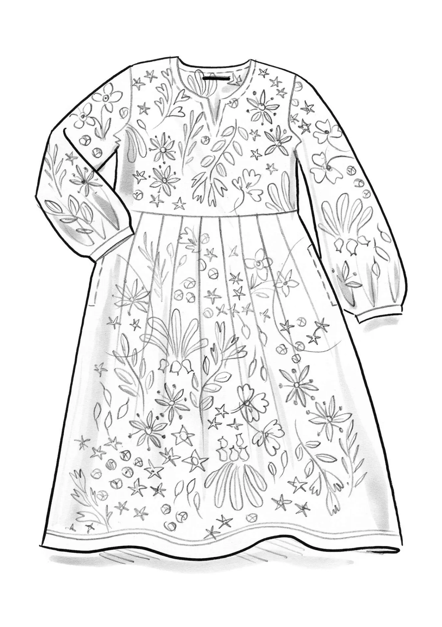 Gudrun Sjödén Velourklänning "Katla" i ekologisk bomull/återvunnen polyester Grafit Best