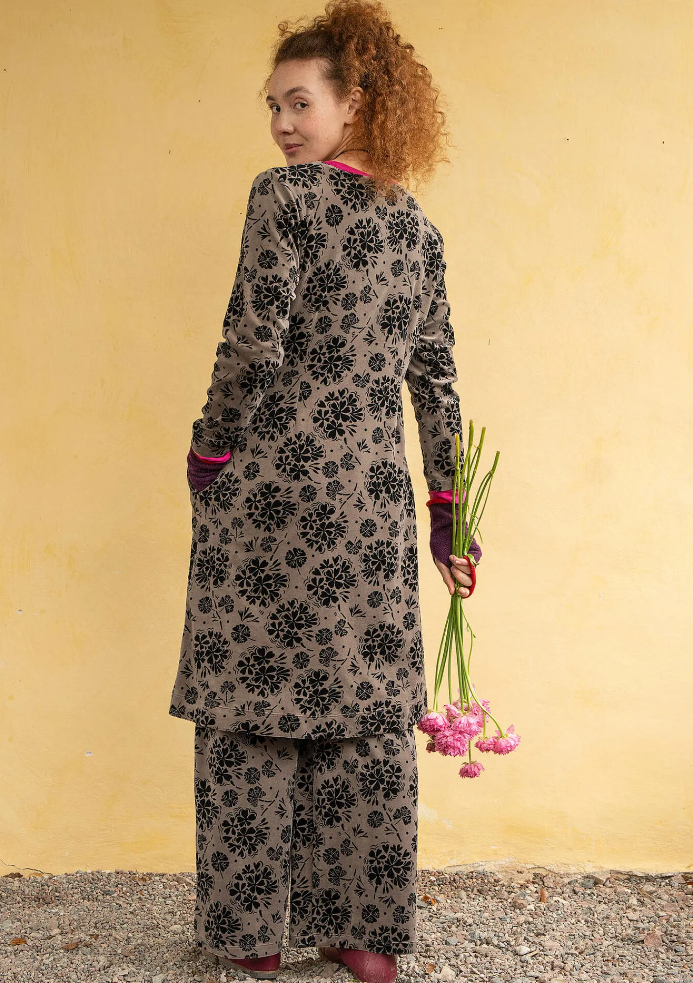 Gudrun Sjödén Velourklänning "Selma" i ekologisk bomull/återvunnen polyester Potatis Discount