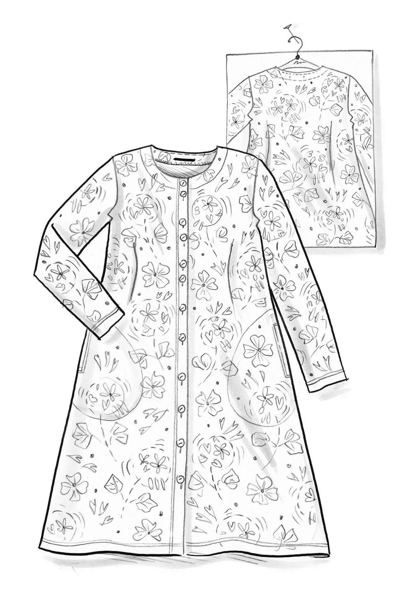 Gudrun Sjödén Velourklänning "Selma" i ekologisk bomull/återvunnen polyester Potatis Discount