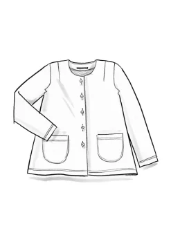 Gudrun Sjödén Velourkofta i ekologisk bomull/återvunnen polyester Granatäpple Online
