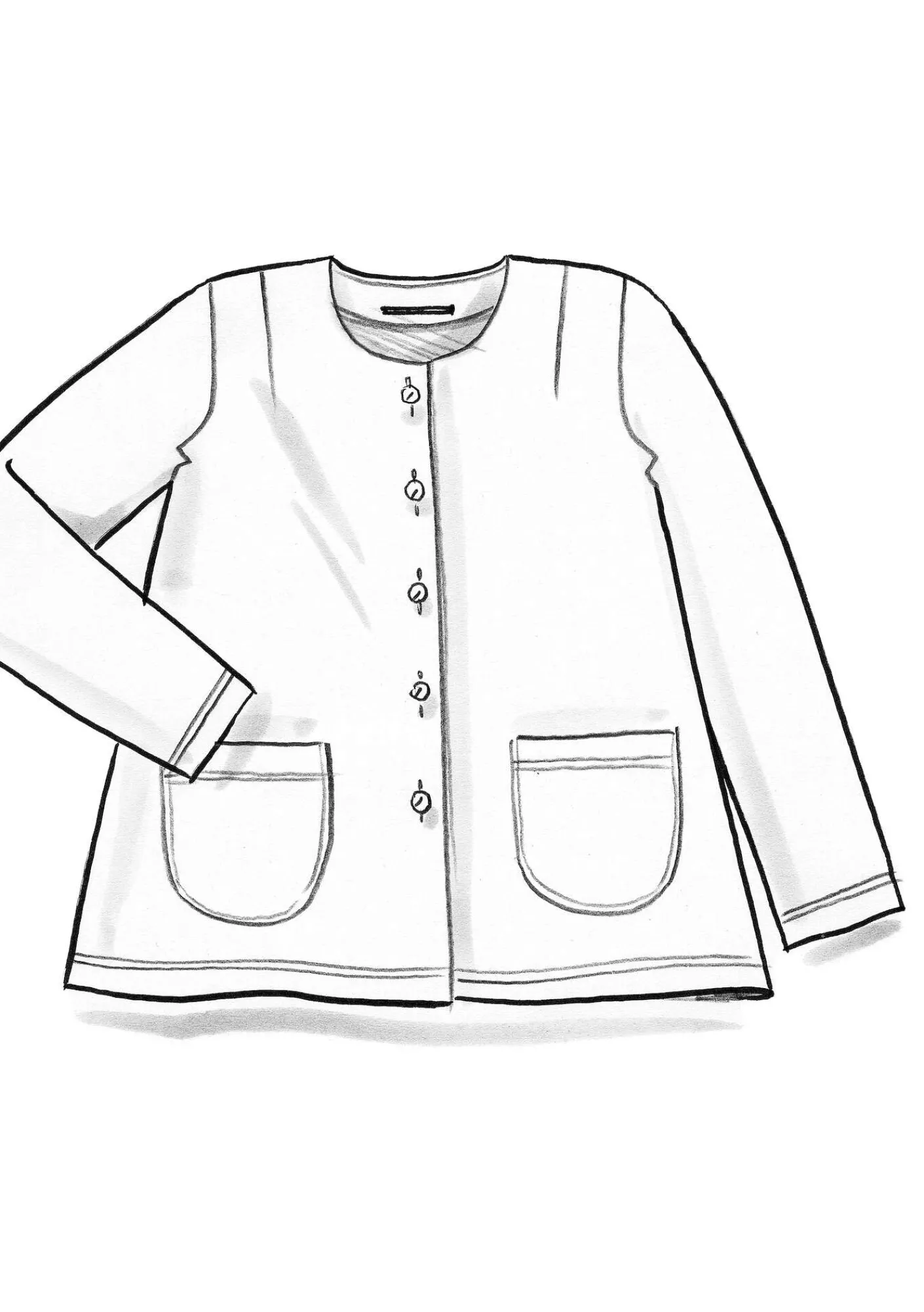 Gudrun Sjödén Velourkofta i ekologisk bomull/återvunnen polyester Havsgrön Online