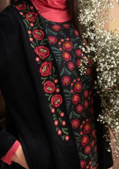 Gudrun Sjödén Velourkofta "Nora" i ekologisk bomull/återvunnen polyester Svart Sale