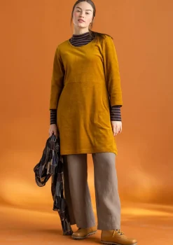 Gudrun Sjödén Velourtunika i ekologisk bomull/återvunnen polyester Curry New