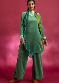 Gudrun Sjödén Velourtunika i ekologisk bomull/återvunnen polyester Havsgrön Discount