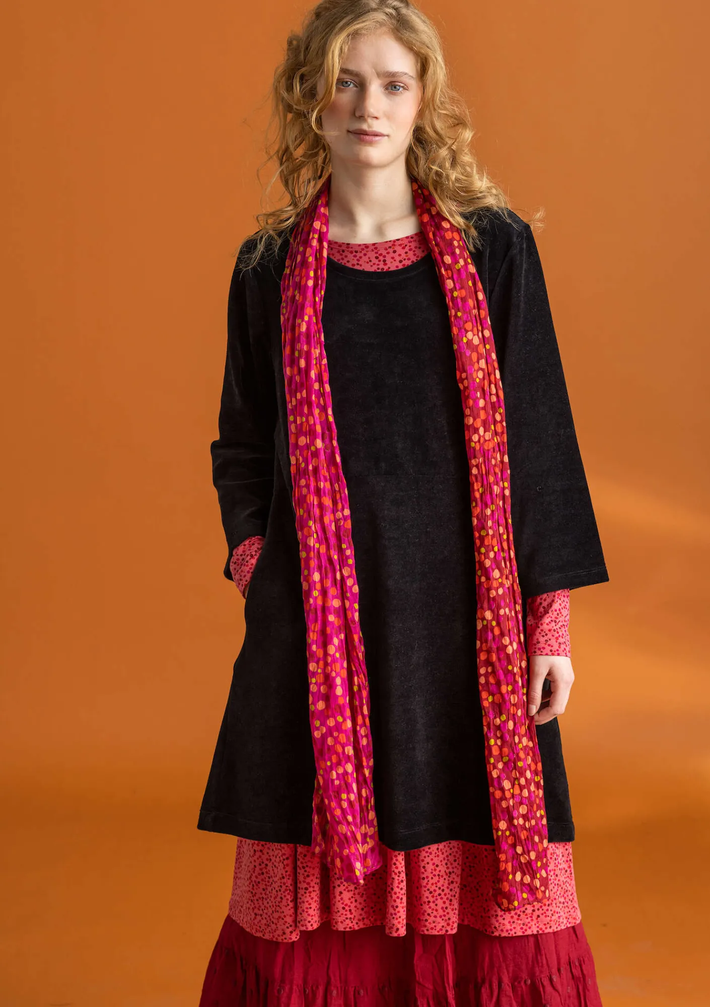 Gudrun Sjödén Velourtunika i ekologisk bomull/återvunnen polyester Svart Hot