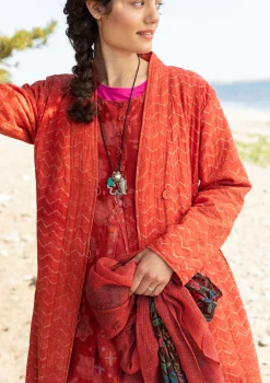 Gudrun Sjödén Vändbar kappa "Kavita" i ekologisk bomull Henna Hot