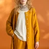 Gudrun Sjödén Vävd artistblus ”Asta” i lin Senap Outlet