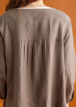 Gudrun Sjödén Vävd artistblus ”Asta” i lin Ljuspotatis New