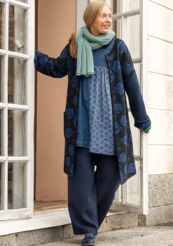 Gudrun Sjödén Vävd byxa i lin Bläck Fashion