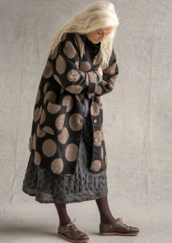 Gudrun Sjödén Vävd kappa "Stone" i ullblandning Svart Clearance