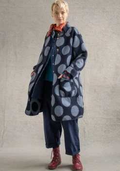Gudrun Sjödén Vävd kappa "Stone" i ullblandning Bläck New