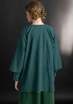 Gudrun Sjödén Vävd kimono i ekologisk bomullsdobby Opalgrön Online