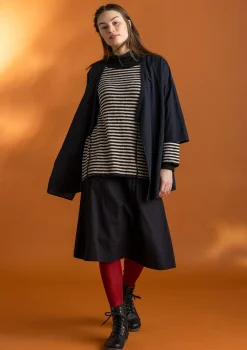 Gudrun Sjödén Vävd kimono i ekologisk bomullsdobby Svart Hot