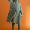 Gudrun Sjödén Vävd klänning ”Asta” i lin Hopper/mönstrad Best