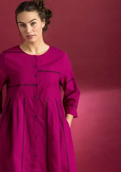 Gudrun Sjödén Vävd klänning ”Ava” i ekologisk bomull Hibiskus Best