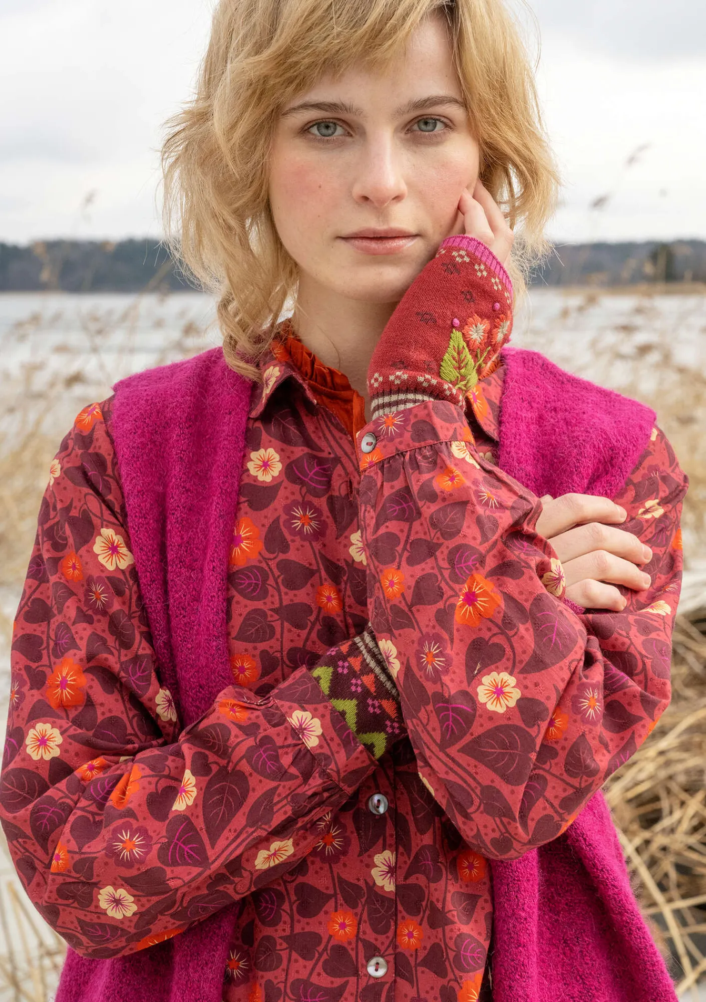 Gudrun Sjödén Vävd klänning "Borealis" i ekologisk bomull Fikon Fashion